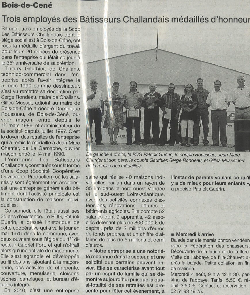 OUEST FRANCE JUILLET 2010
