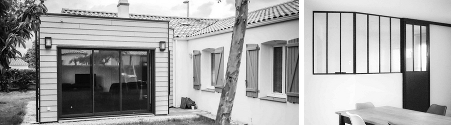 Extension maison individuelle en ossature bois à Challans
